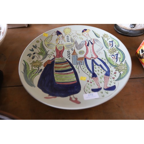 372 - Large Carl Harry Stalhane ceramic plate - Rorstrand