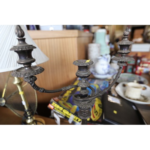 380 - Large Silver plated candelabra