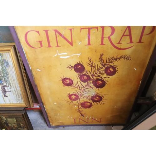 521 - Gin trap pub sign 40 x 30