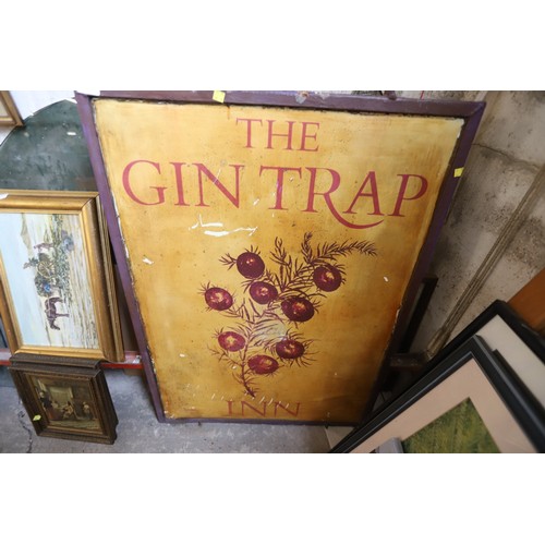 521 - Gin trap pub sign 40 x 30