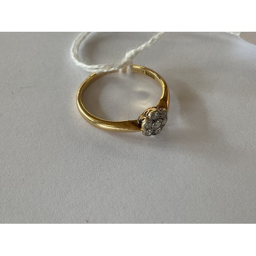 390 - 18ct & platinum ring - 2.46gms