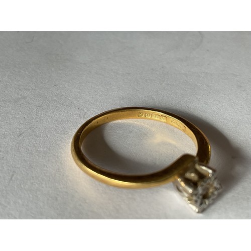 408 - Hallmarked 18ct gold ring 3gms total