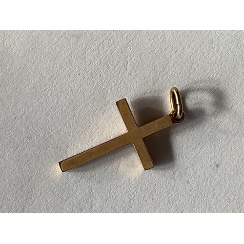 412 - 9ct gold cross 1.3gms