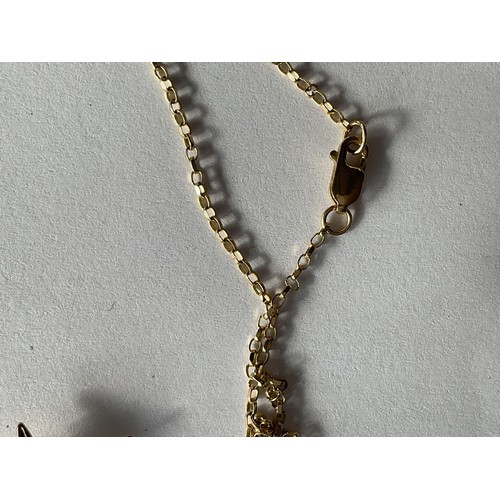 421 - 9ct gold star cross/chain - 3.2gms total