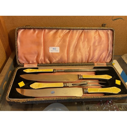 462 - Cased carving set