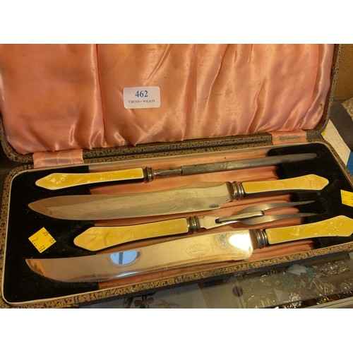 462 - Cased carving set