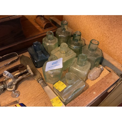 493 - Misc - ink bottles, cigarette dispenser, etc