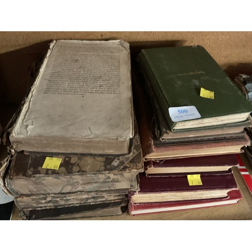 500 - Various antique hard back books