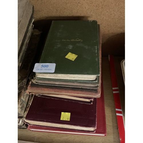 500 - Various antique hard back books