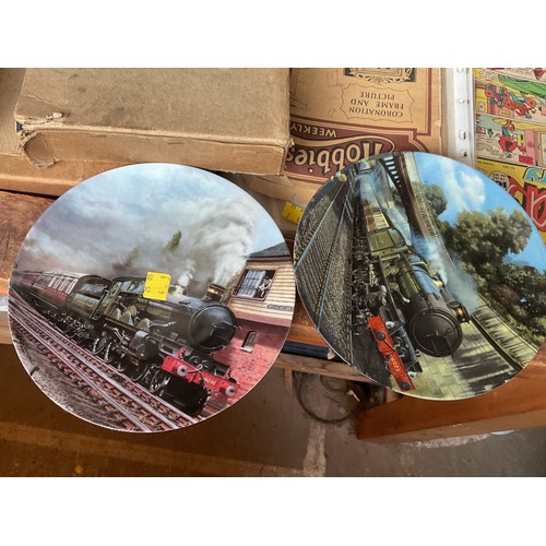 501 - Selection of steam train/railway plates