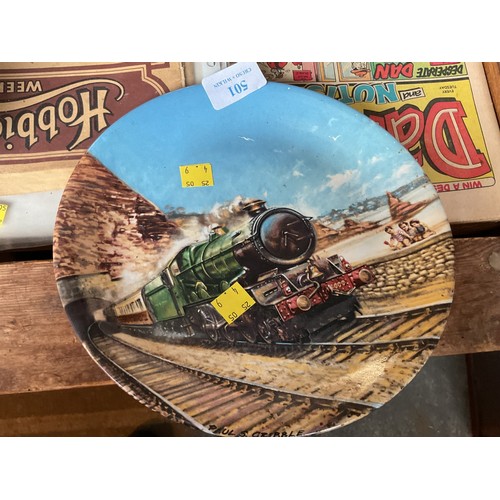 501 - Selection of steam train/railway plates