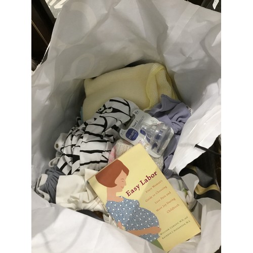 168B - Moses basket & bag of new baby stuff