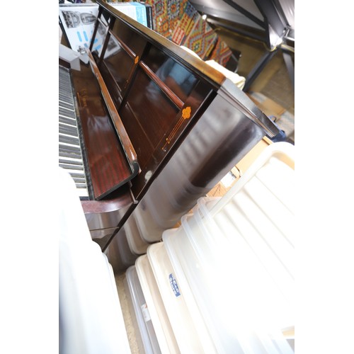 156 - Overstrung upright grand iron frame piano - C G Cannon