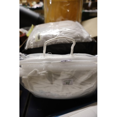 197 - Stretch protection covers - loveseat size - cream x3