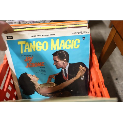 290 - Crate & case of LP records