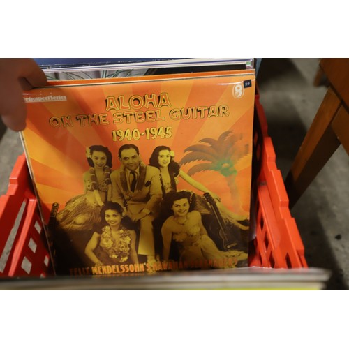 290 - Crate & case of LP records