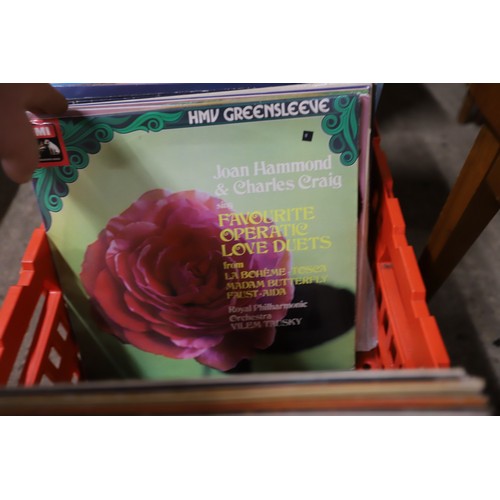 290 - Crate & case of LP records