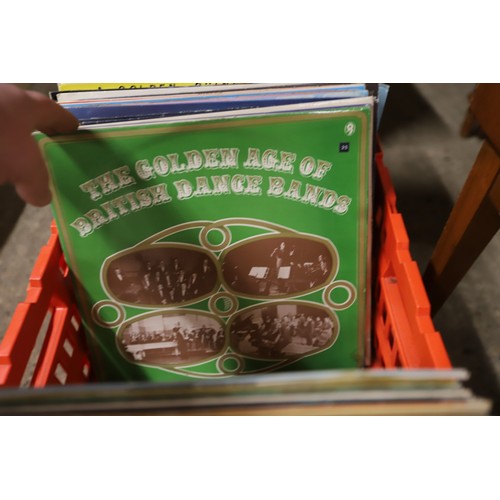 290 - Crate & case of LP records