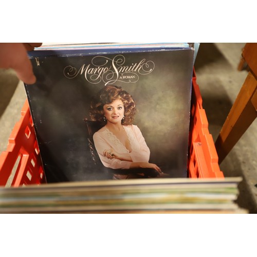 290 - Crate & case of LP records