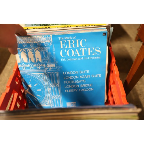 290 - Crate & case of LP records