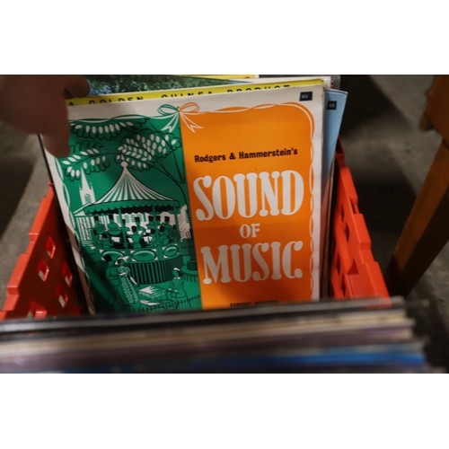290 - Crate & case of LP records