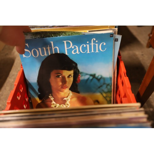 290 - Crate & case of LP records