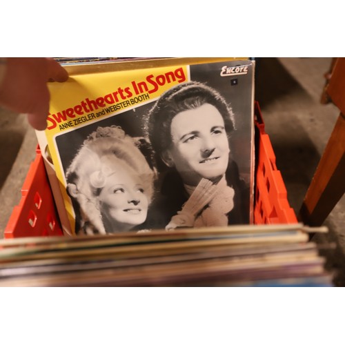290 - Crate & case of LP records