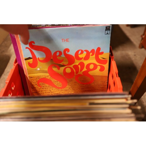 290 - Crate & case of LP records