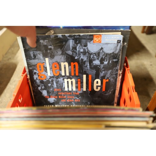 290 - Crate & case of LP records