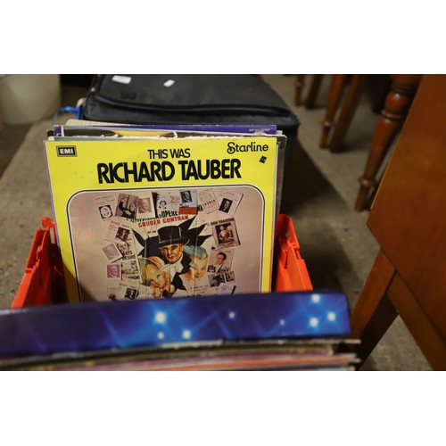 290 - Crate & case of LP records