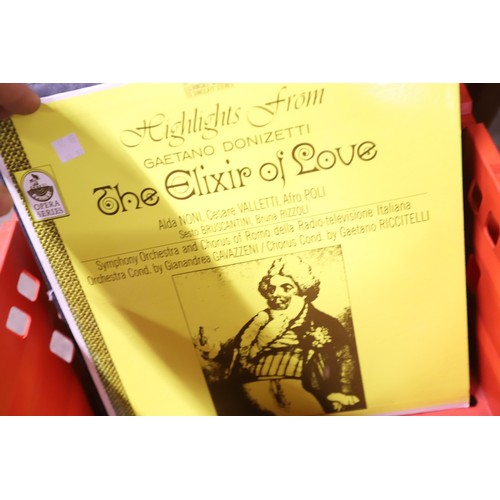 290 - Crate & case of LP records