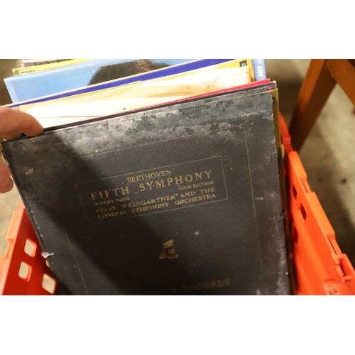 290 - Crate & case of LP records