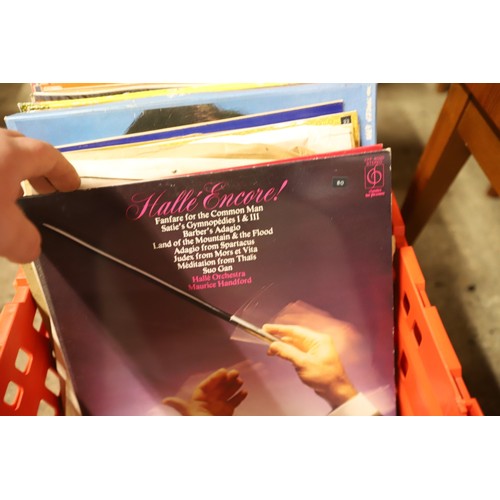 290 - Crate & case of LP records