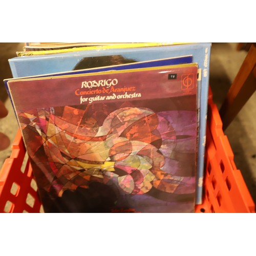 290 - Crate & case of LP records