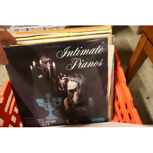 290 - Crate & case of LP records