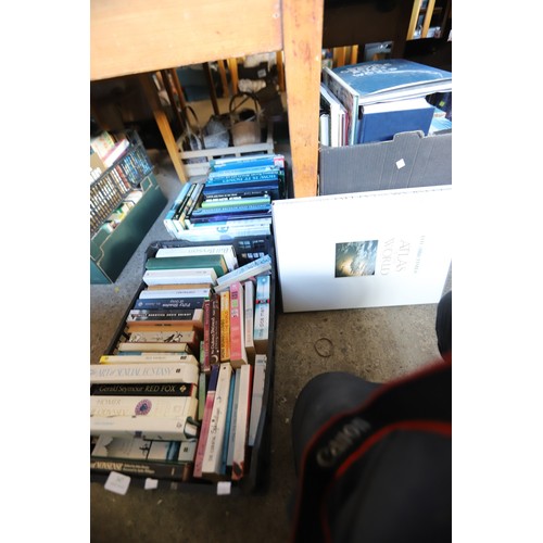 336 - 4 boxes of various books