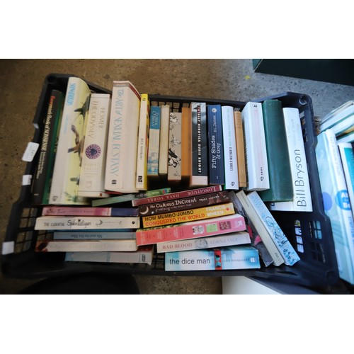 336 - 4 boxes of various books