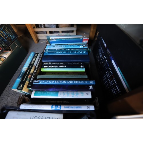 336 - 4 boxes of various books