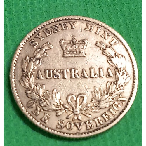 406 - Gold sovereign Sydney mint 1870