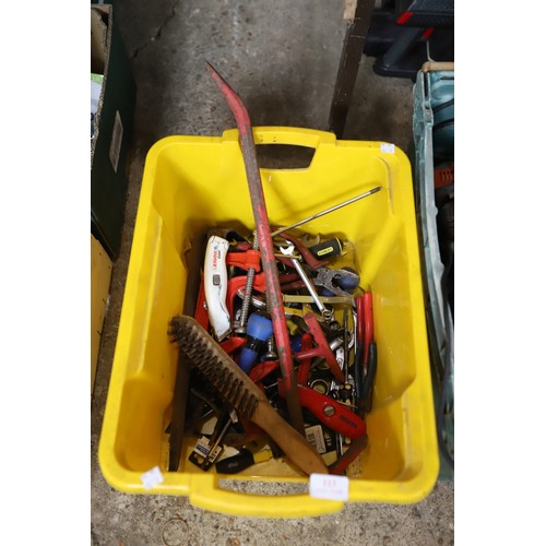 113 - Assorted tools (yellow box)