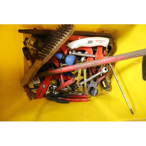 113 - Assorted tools (yellow box)