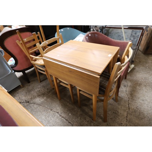 151 - Drop leaf table & 4 chairs