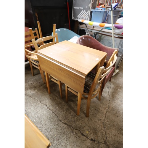 151 - Drop leaf table & 4 chairs