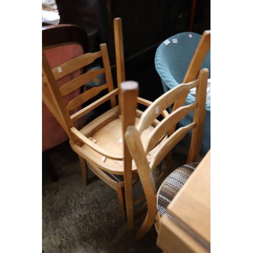 151 - Drop leaf table & 4 chairs