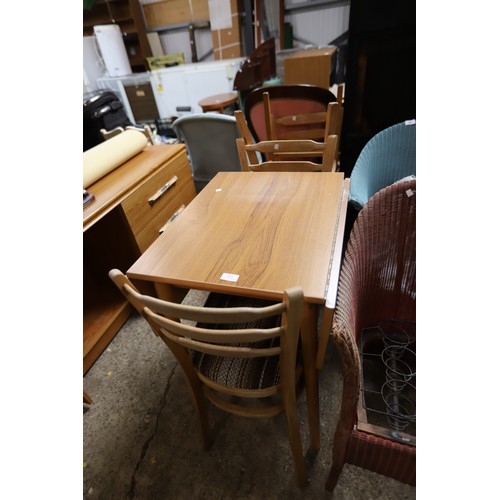 151 - Drop leaf table & 4 chairs