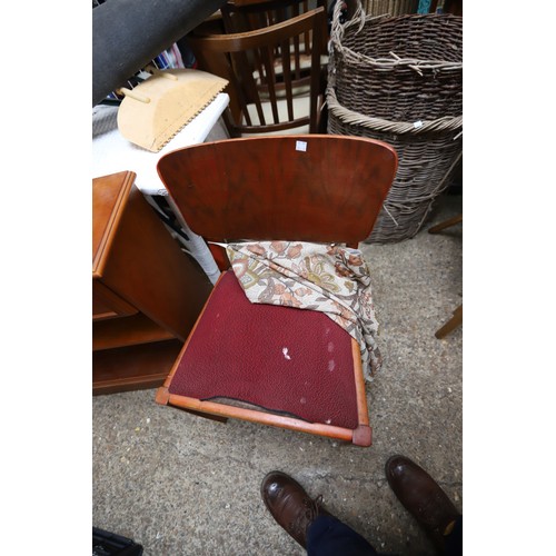 162 - Bookcase, 2 chairs, footstool, plastic storage