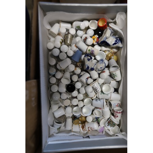 221 - Approx 200 thimbles, 50 teddy ornaments & misc craft items