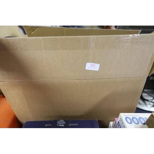 232 - Box of modern light shades - to be installed by a qualified electrician