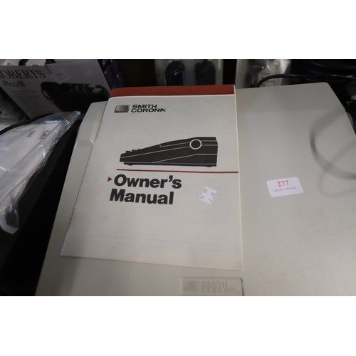 277 - Smith Corona memory typewriter XD4600 - warranted until 12 noon Tuesday following the above sale