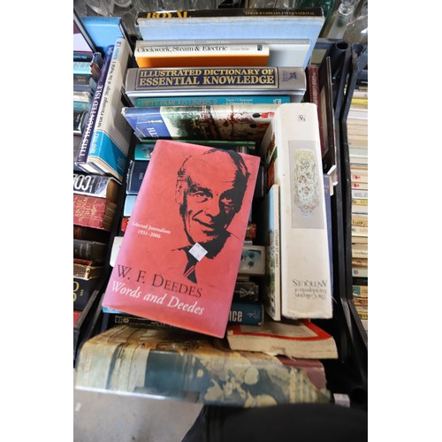 308 - 4 crates of various hard & paper back books